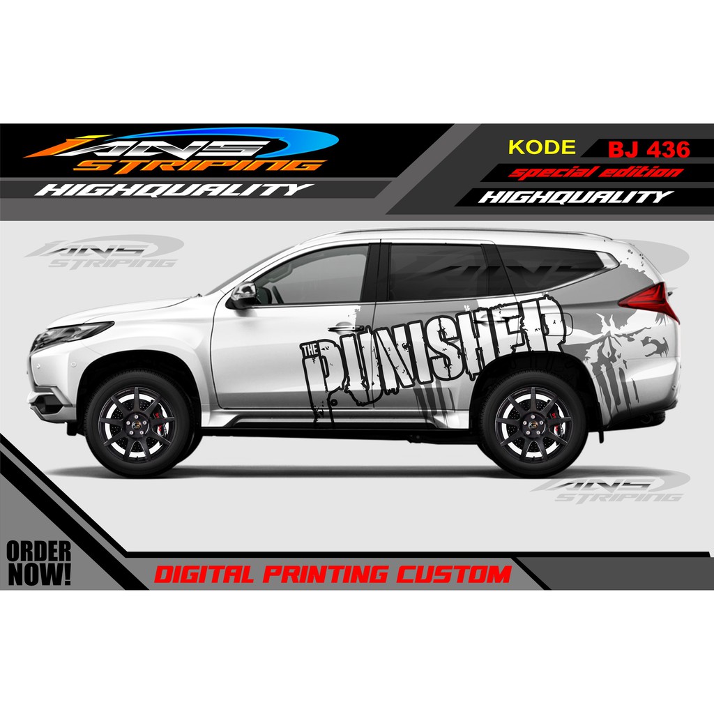 STICKER VARIASI MOBIL PAJERO, FORTUNER / STIKER PAJERO SPORT / STIKER MOBIL PAJERO