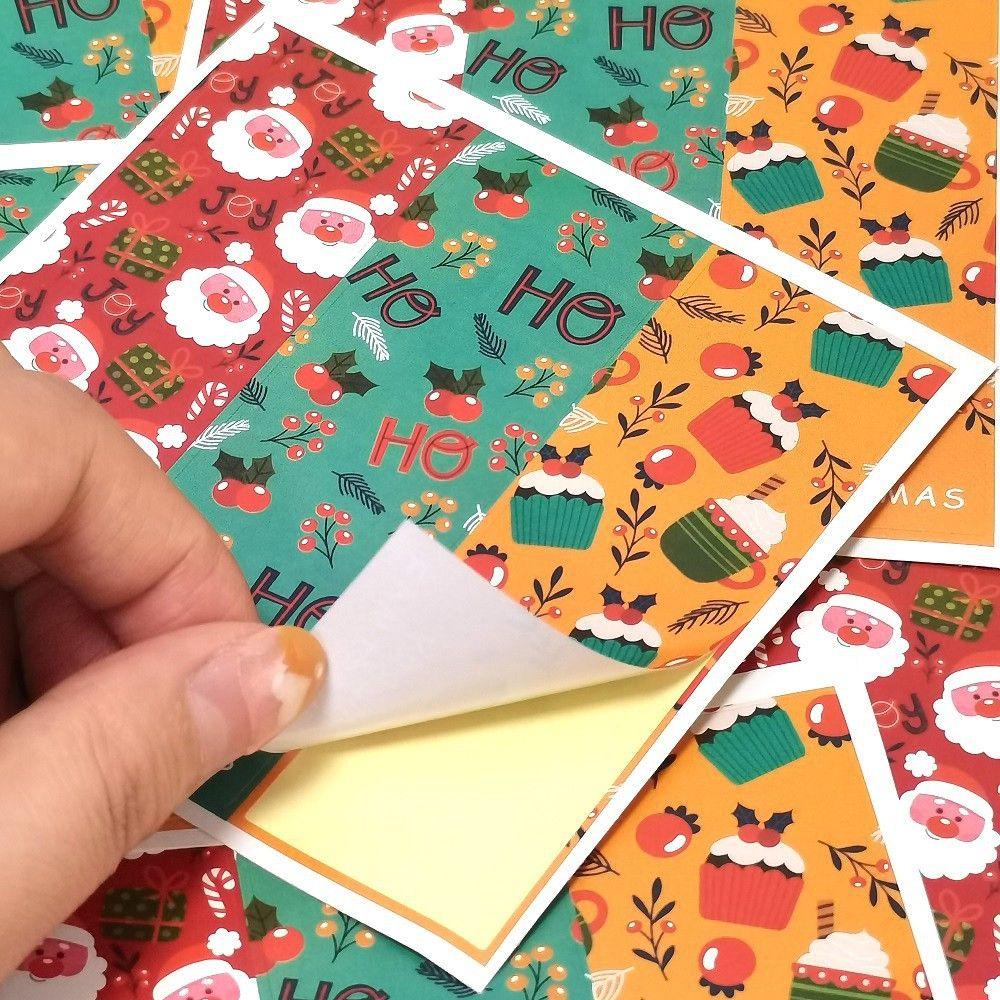 Top 30biji Stiker Merry Christmas Paket Kado Natal Stiker Hias Box Tag Label Merry Christmas