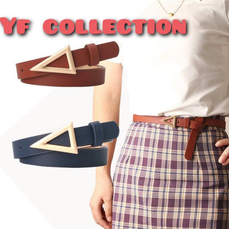 YF COLLECTION-IKAT PINGGANG SABUK BELT DRESS WANITA KULIT PU KOREA 2CM SG3 012