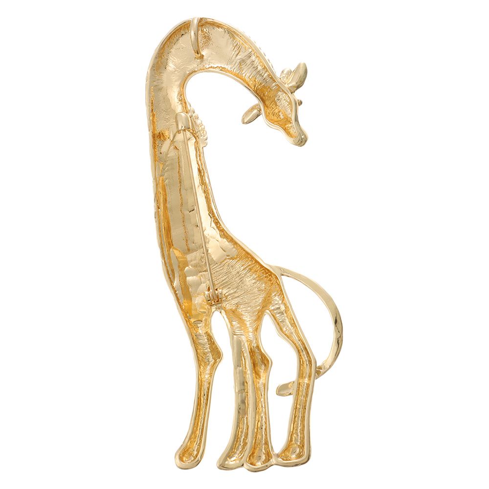 Drip Oil Women Giraffe Brooches Enamel Pin Animal Badge Coat Accessories 8C 