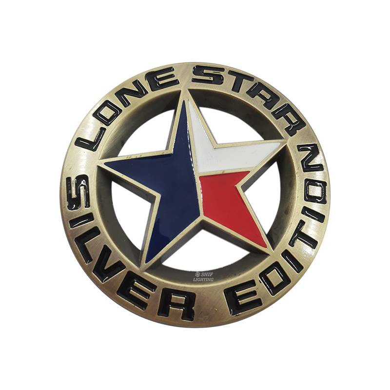 1 x Metal Gold LONE STAR Logo Car Auto Rear Trunk Decorative Emblem Sticker Badge Decal TEXAS EDITION