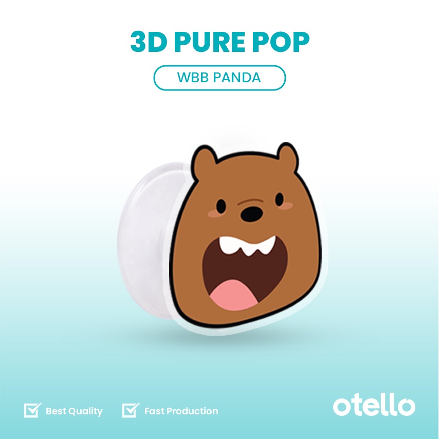 Otello Griptok We Bare Bears WBB Akrilik Phone Grip Pop Stand Socket Acrylic HP Karakter Lucu