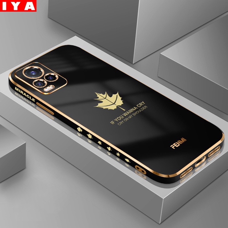 Casing Silikon VIVO V23e V23 V21 V21e V20 V20SE V9 Y55S Y85 Y51 2020 Y53S Y19 Y66 Y67 V5 Motif Daun Maple