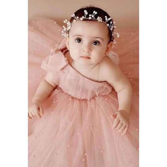 dress tile mutiara oneshoulder tutu anak perempuan baju pesta ulang tahun anak ultah costum bisa couple bebas pilih warna