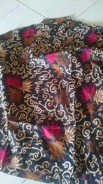 Asifa Batik Hrb026 Kenongo Kemeja Tosca Pendek Pekalongan Padi M L Xl Sogan Tulis Halus Kemeja Batik