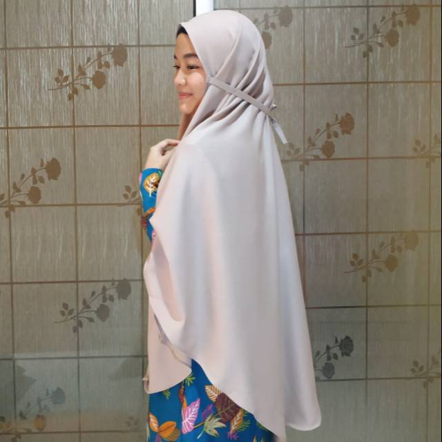 Bergo tali jumbo bahan moscrepe