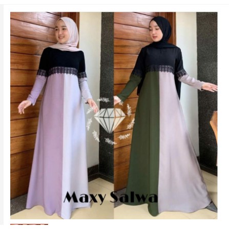 BIG SALE 2021>>NISA SABYAN Gamis Modern Busana Muslim Wanita Terbaru AUDREY Ori LTS B9T2 Polos Benhu