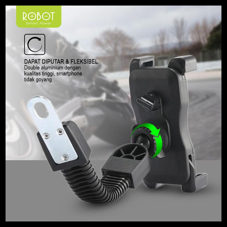 ROBOT RT-MH02 RT MH02 Dudukan Holder Stand Spion MOTOR black+grey HP Smartphone Xiomi samsung huawei