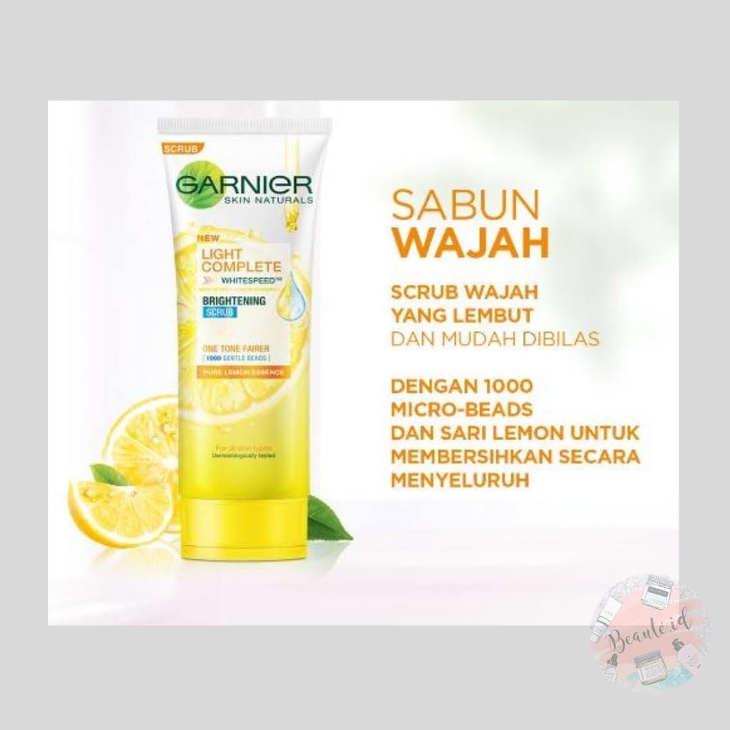 GARNIER Sakura White Glow Pure Active Light Complete Foam Sabun Pembersih Wajah Facial Wash