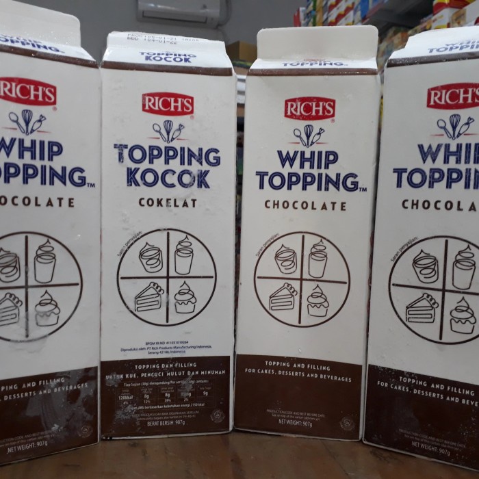 

rich's chocolate whip toping 907gr