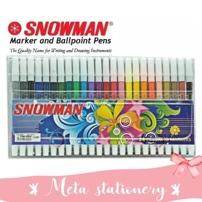 

Gilaa!!! Spidol Snowman 24 Warna Hemat