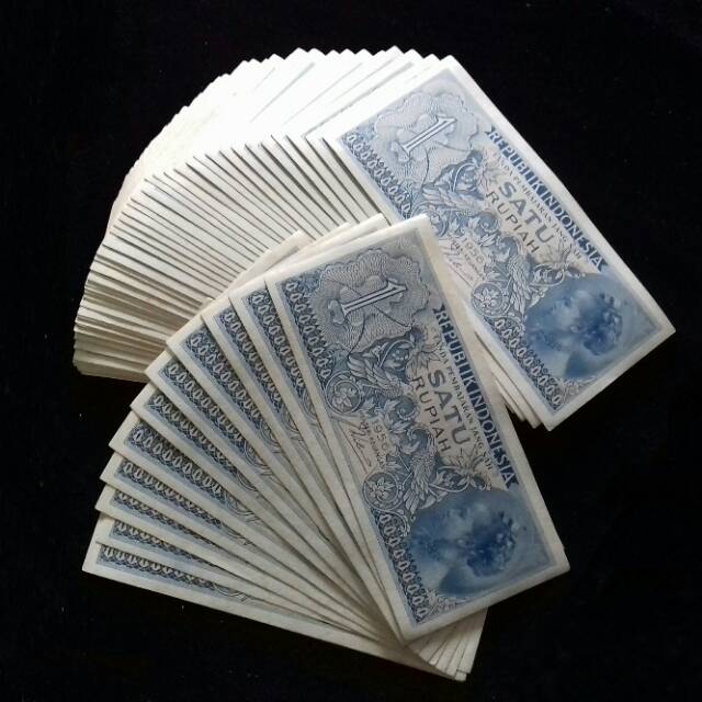 (GRESS) Uang kuno bahan mahar 1 rupiah gadis jawa tahun 1956 Rp 1 bahan mahar 23 rupiah 2023 rupiah