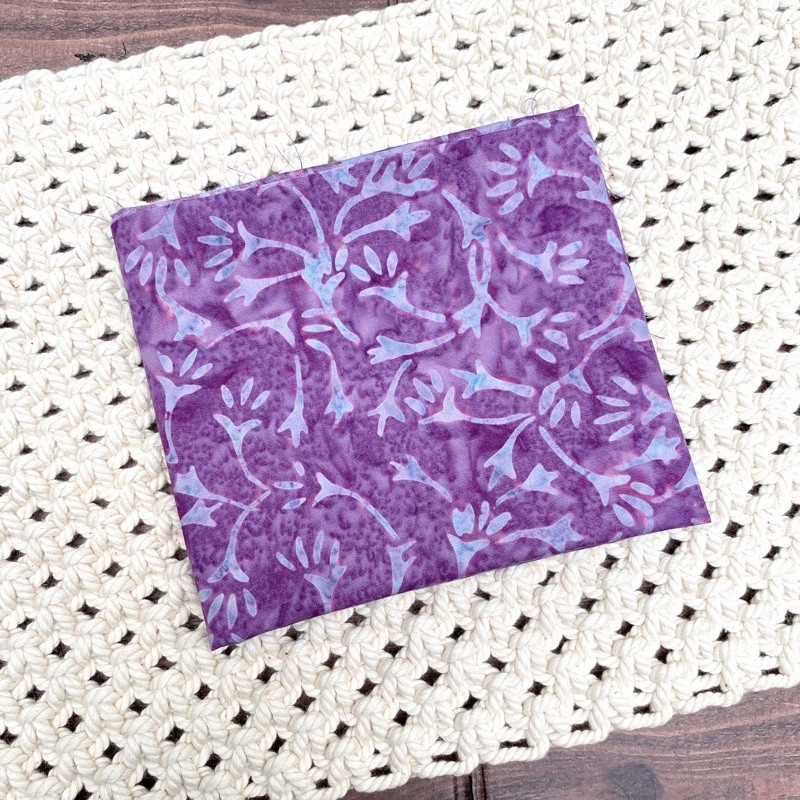 Perca kain katun batik bali - batik smoke -  lavender