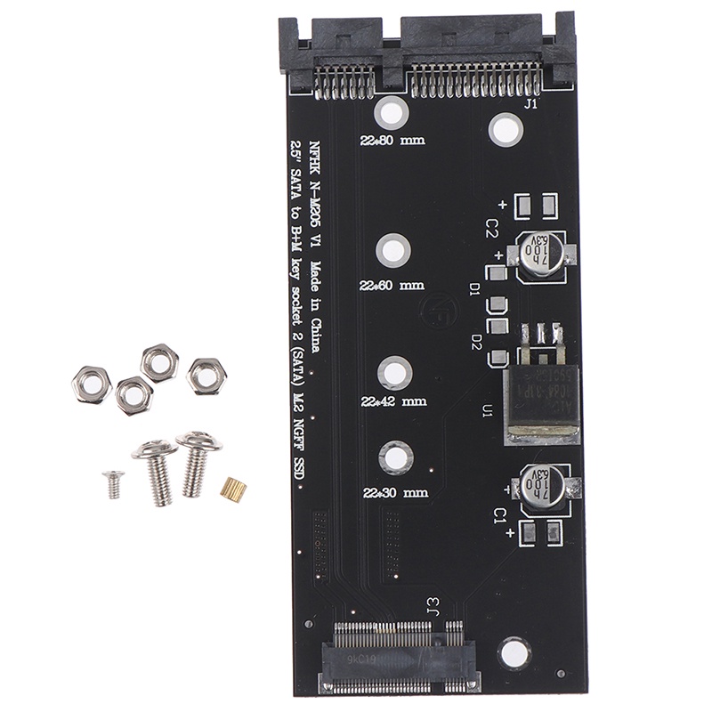 (LUCKID) Adapter Konverter B + M.2 ssd ngff ke 2.5inch 15pin sata3 Untuk pc
