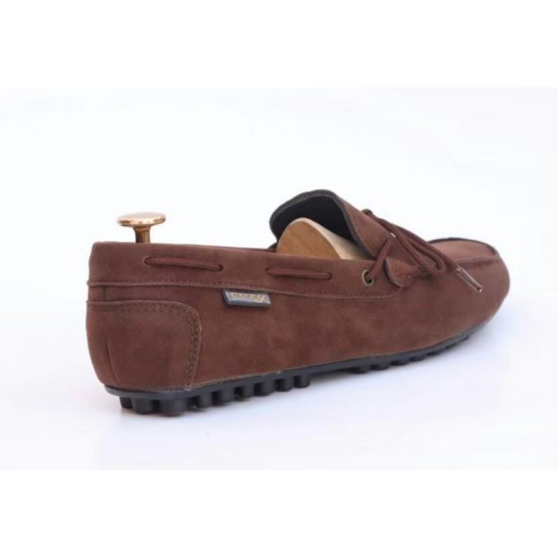 ZAPATO BROWN |WOLF x COZY| Sepatu Loafers Pria Kasual Simpel Casual Suede Original Moccas Suede