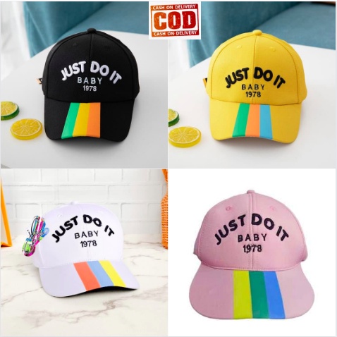 Topi Baseball Anak Bordir Just Do It Usia 2-10 Tahun Laki Perempuan Kualitas Premium