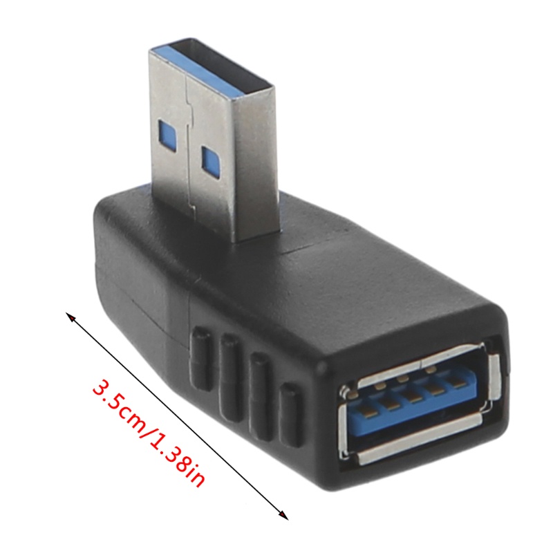 VIVI   90˚ Left Right Angled USB 3.0 A Male To Female Connector Adapter For Laptop PC