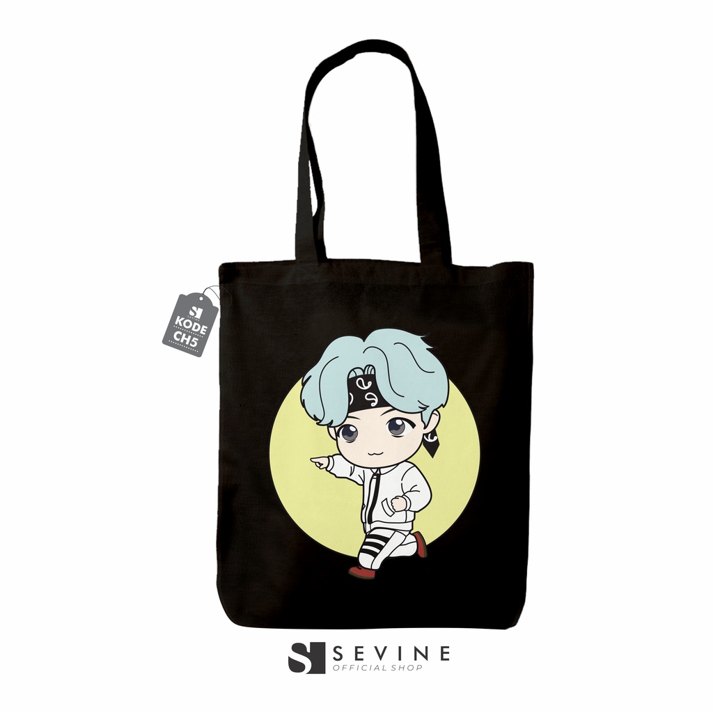 Sevine Totebag Tas Wanita Tote bag Resleting Korean Style Black Series - CH5