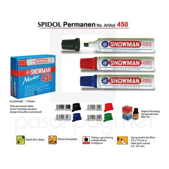 

Spidol Permanen Snowman Jumbo 500