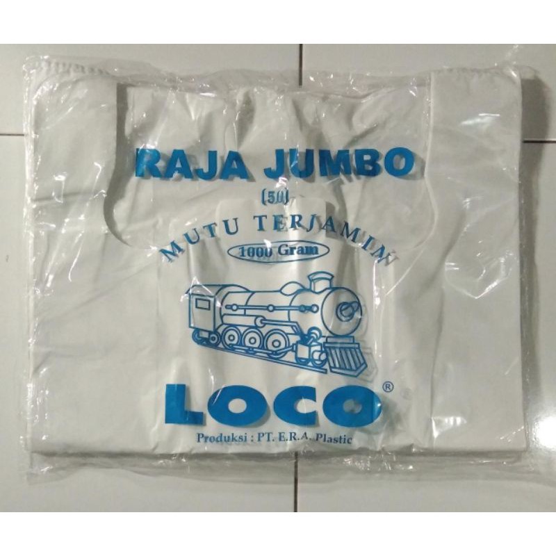 Kantong Plastik hitam - merah loco raja jumbo 50