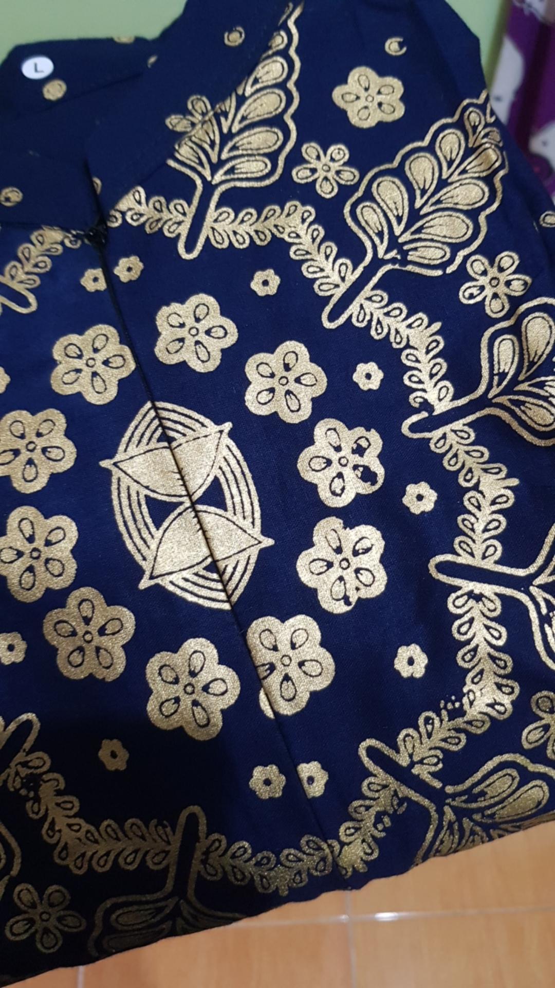 Batik Couple Keluarga Sania Ruffle Ori Ndoro Jowi Dnt Matahari Biru