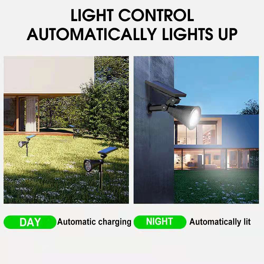 Lampu Taman 7 Led Tahan Air Surya Powered Landscape Spotlights