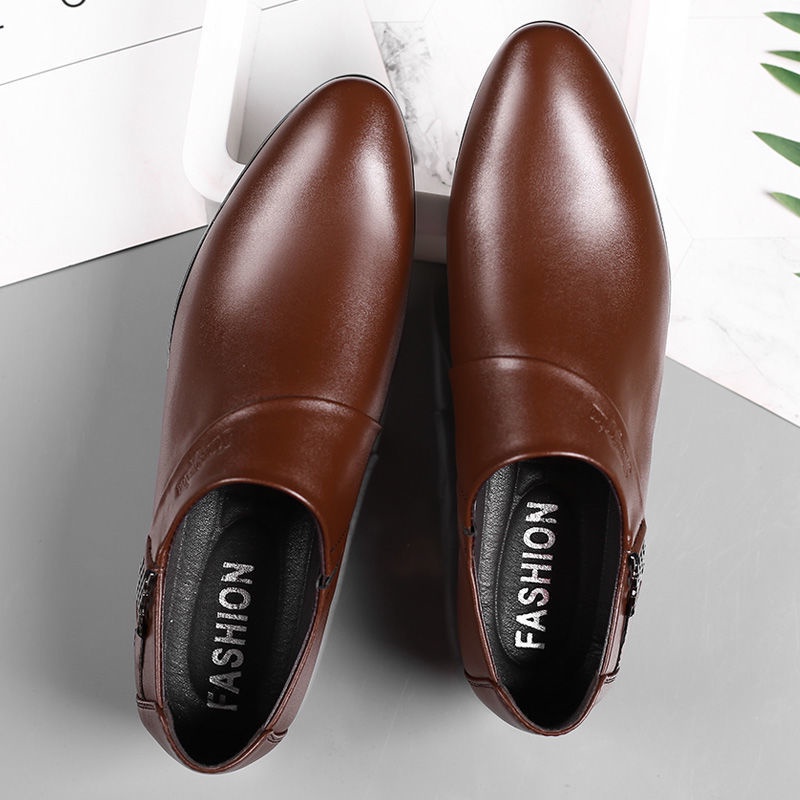 COD Fashion Sepatu Pria Slip On Pantofel Tanpa Tali Hitam Coklat Pria Sepatu Fantofel Kerja Kantor Dewasa Laki Laki 070