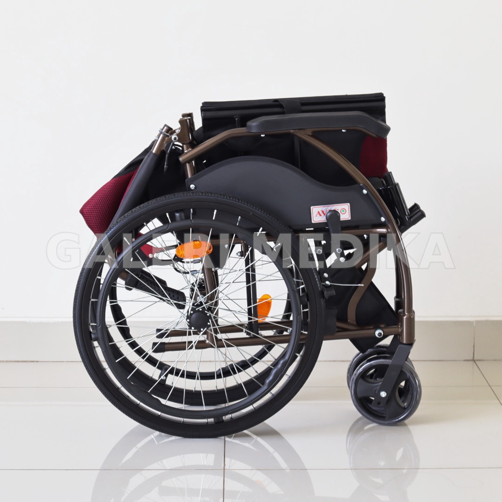 Kursi Roda Aluminium Avico Apollo - Aluminium Wheelchair Bisa Lipat (KHUSUS GOJEK)