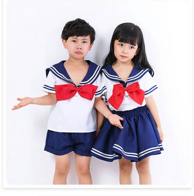 [READY STOCK] Kids uniform (kd002) Seifuku japan korean seragam sekolah anak cosplay