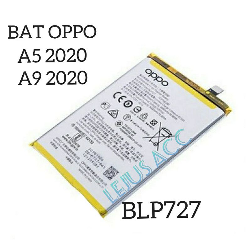 Baterai Batre Battery Oppo A5 2020 A9 2020 BLP727 BLP 727 BLP-727 ori