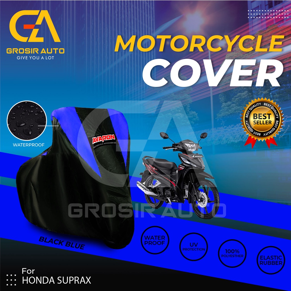 Sarung Motor AVARON SUPRA X Penutup Pelindung Body Cover Motor Warna Anti Air Merk Avaron