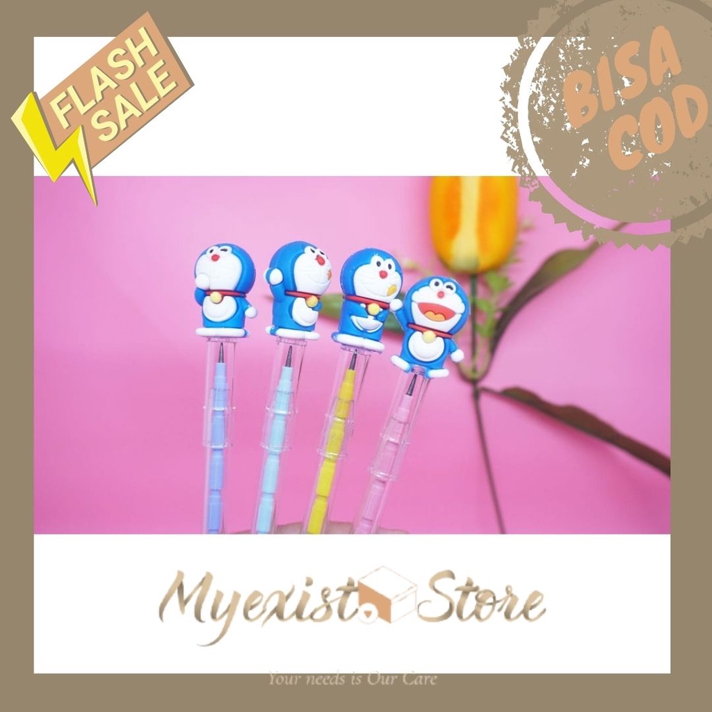 

pensil bensia, pulpen peluru doraemon lucu dengan empat warna -IVN187