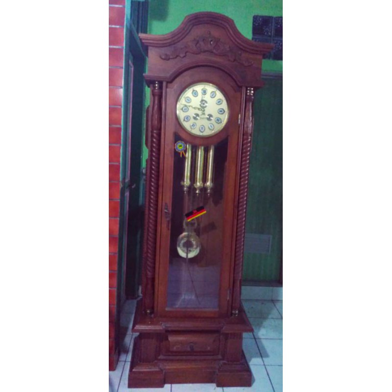 Lemari Jam Berdiri / Jam Berdiri Junghans ASLI /Sudut Klasik Jam Berdiri Preloved