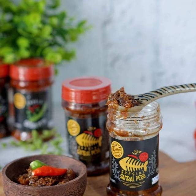 

Sambal kemasan Sambal pedo Tanpa bahan pengawet
