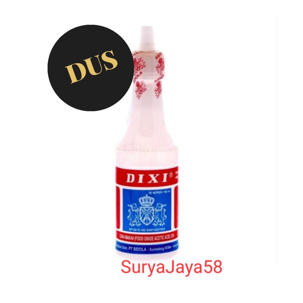 

Cuka Botol Dixi Kecil 150ml dan Dixi Besar 650ml | Dus/ Karton/ Botol