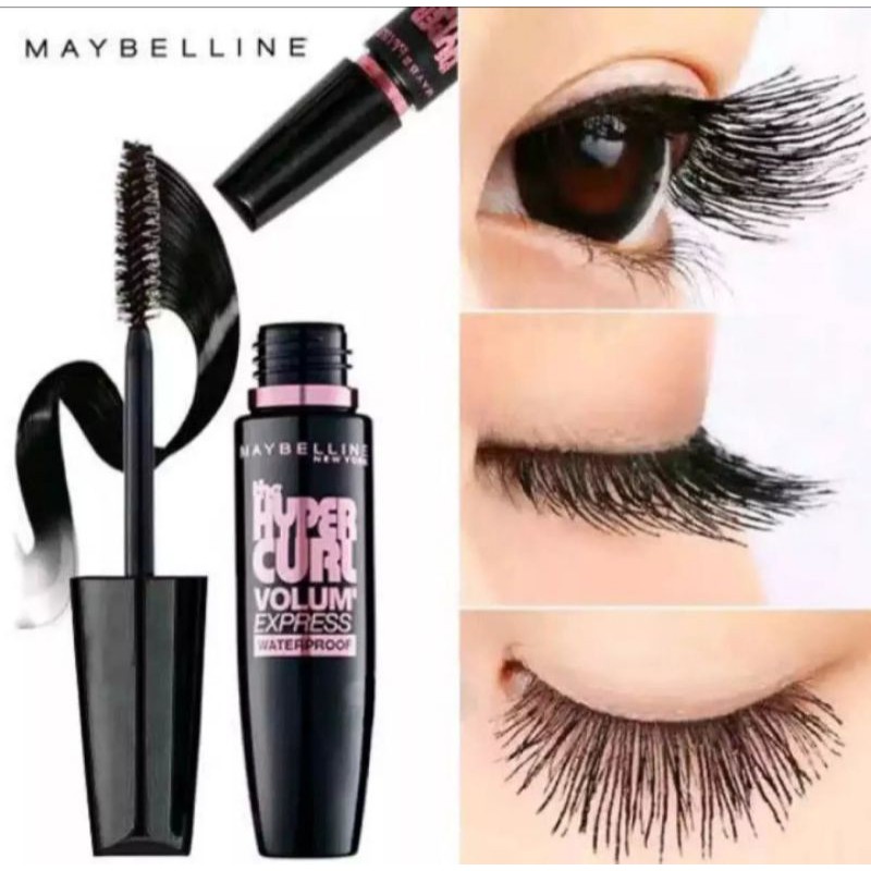 (PERBOX) Mascara Maybelline Hypercurl Volum Exprees - 1 LUSIN Maskara Maybelline Hypercurl