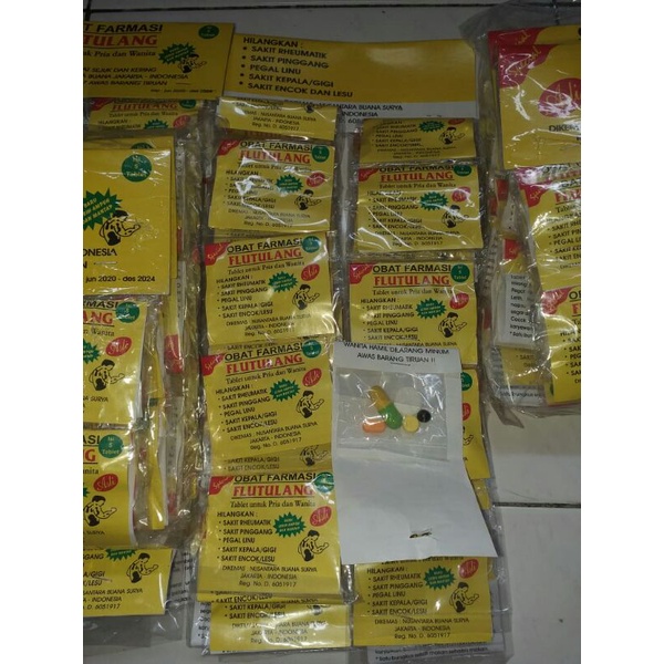 Flu Tulang Tablet Farmasi Isi 50 Sachet Pergantung 100% Original