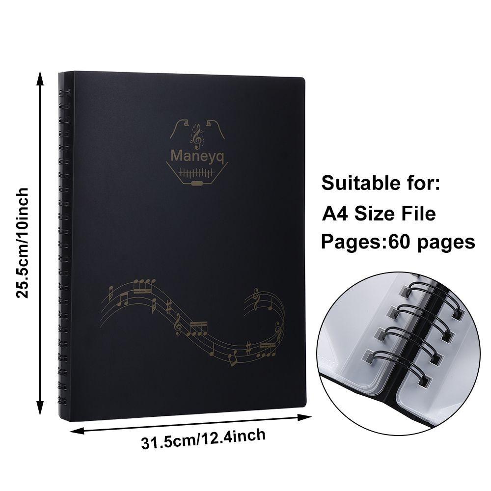 Nanas 60saku Lembaran Folder Musik Document Storage Organizer Music Score Coil Folder Spiral-Bound Music Binder