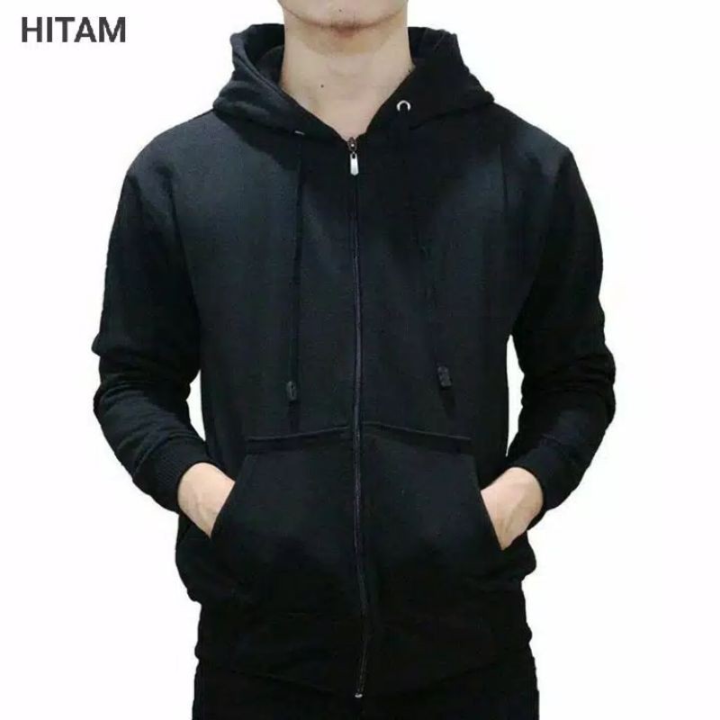 {COD}  Jaket Pria Wanita Zipper Hoodie Polos | Jaket Cowok Cewek Polos | Jaket Keren Kekinian Murah