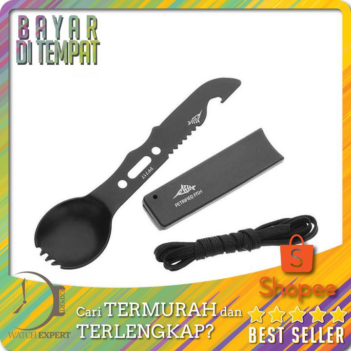 TERMURAH Sendok Pisau Outdoor Camping EDC Tools Petrified Fish LX709