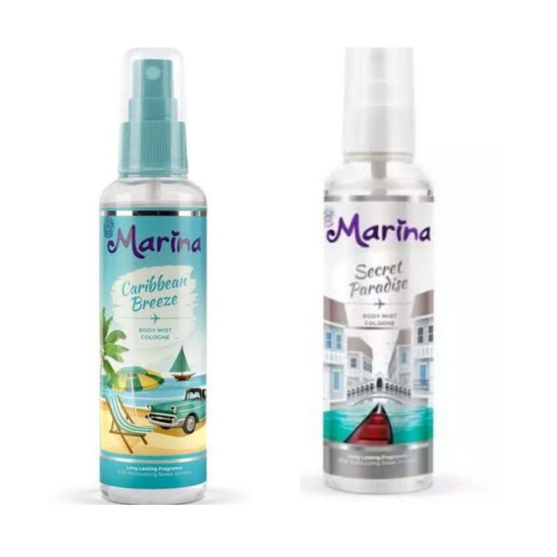 MARINA BODY MIST COLOGNE SECRET PARADISE & CARIBBEAN BREEZE