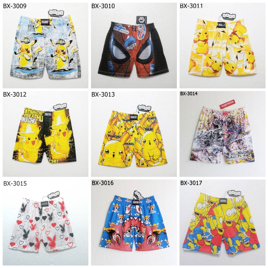 BOXER PRIA DISTRO HUGO PANTAI CELANA TIDUR