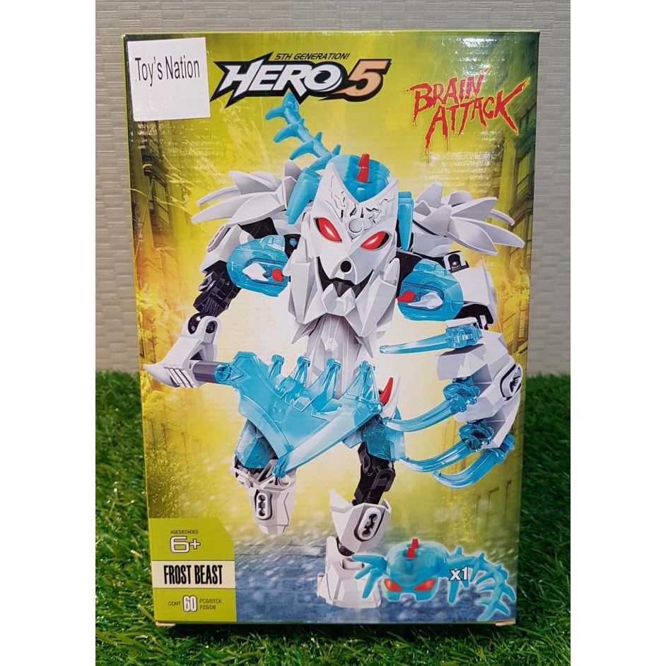free ongkir Frost Beast Brain Attack Hero 5 Robot Building Blocks Kids toys 051 cod