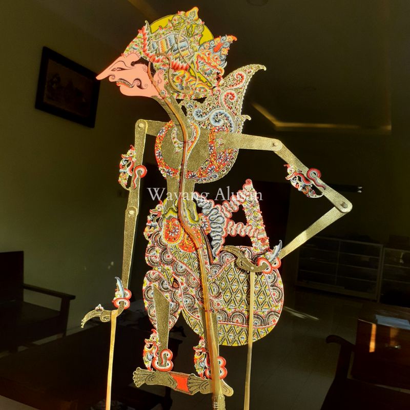 Wayang kulit Karno/ Basukarno kulit Kerbau Alusan ukuran standar dalang