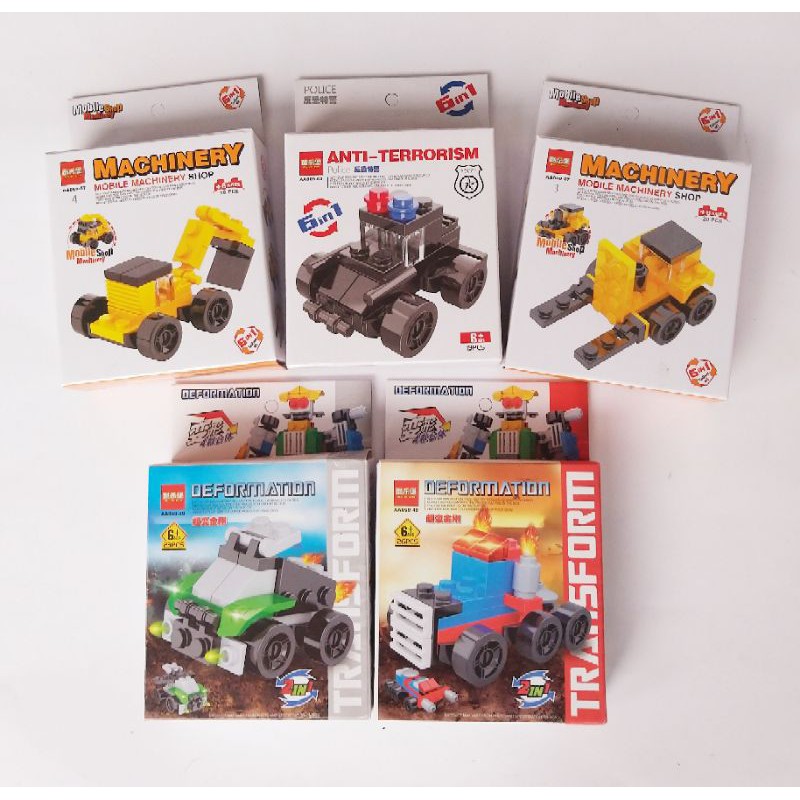 Mainan Mobil Mobilan DIY Building Blocks Mini Murah Mainan Anak Bagus