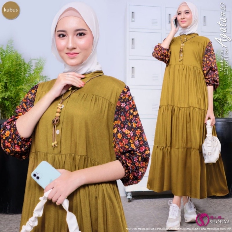 [VICAN] DASIMA #2 AGATA #11 #12 SERIES MIDI HOMEY DRESS GAMIS PAKAIAN WANITA FASHION BUSANA MUSLIM MODERN TERBARU SUPER BEST SELLER ORIGINAL GGS BY SHOFIYA-Agata 10 - Kubus