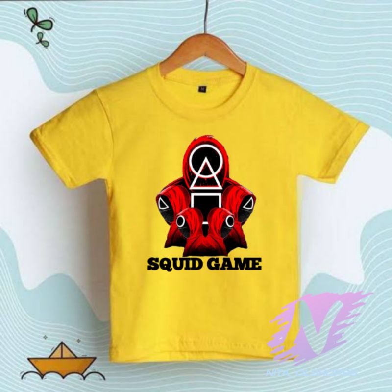 baju squid game kaos anak squad game mobile Netflix