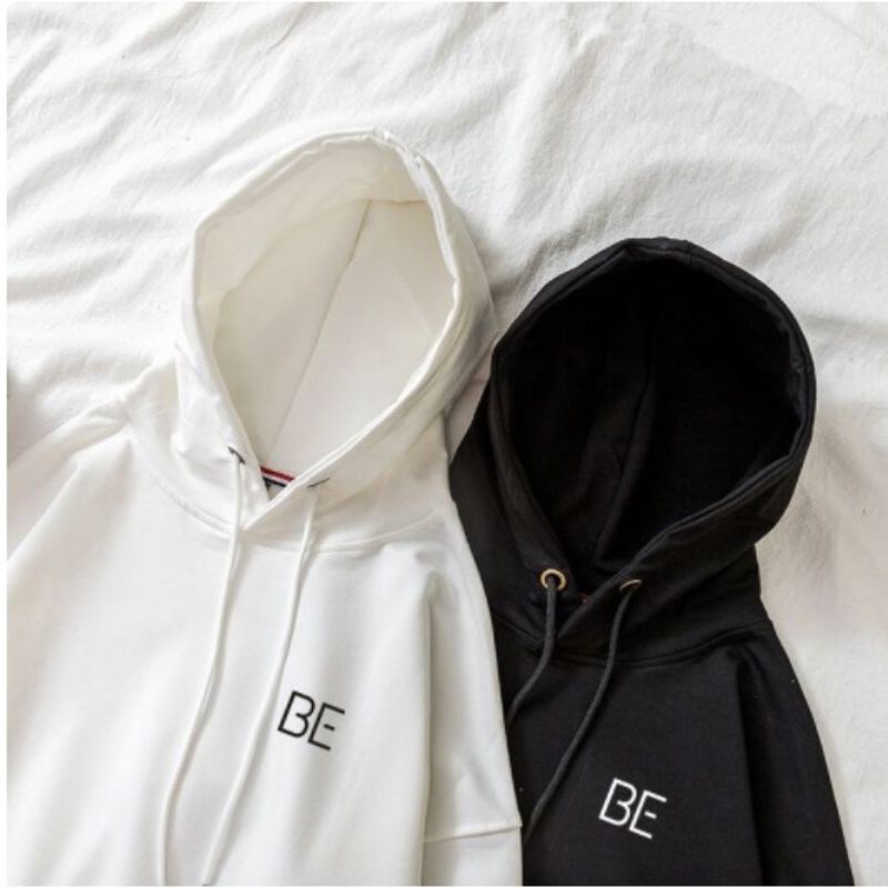 PROMO SWEATER HOODIE COUPLE HITAM PUTIH  DAY & NIGHT Fleece BIG SIZE S