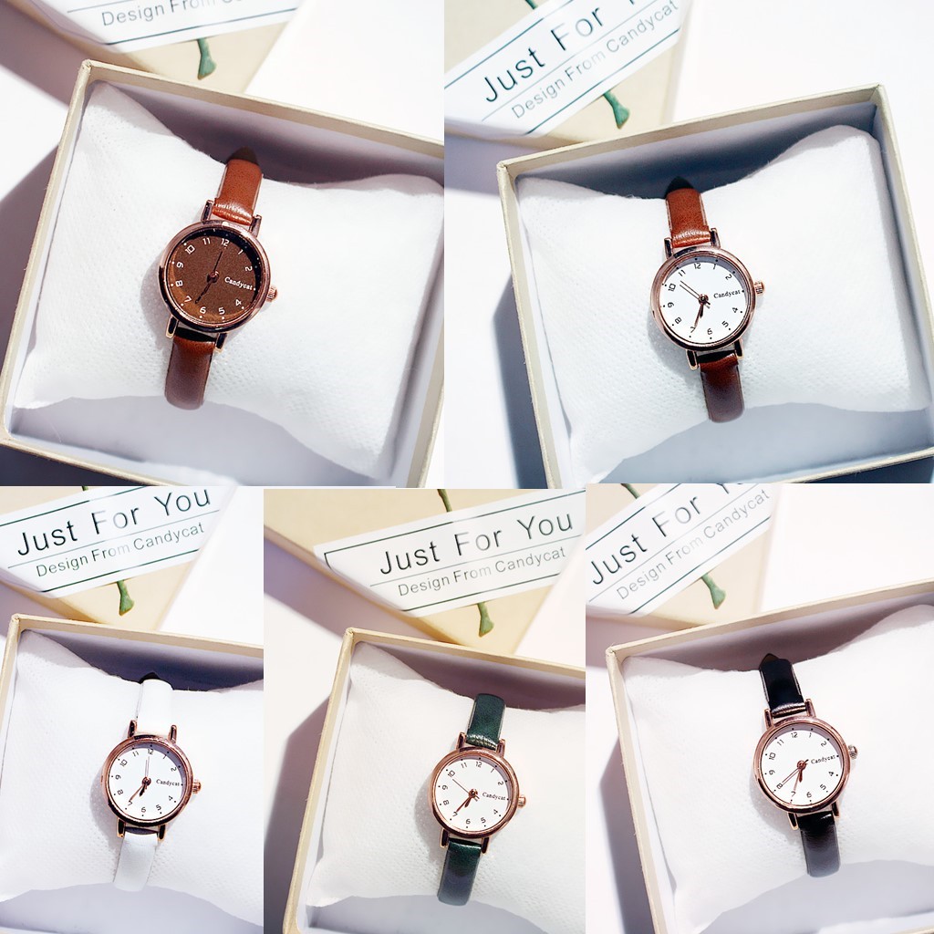 Watchyou Jam Tangan Wanita A0021 Retro Casual Simple Gaya Korea untuk Kulit Analog Watches