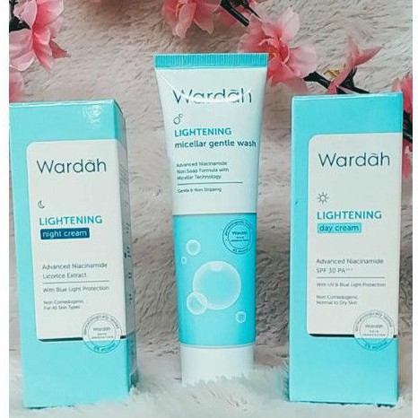 WARDAH PAKET LIGHTENING SERIES (3 item ) ~ Original 100 %